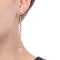 Miss Heart4Heart Silver 925 Rose Gold Plated Multi Wear Long Earrings-